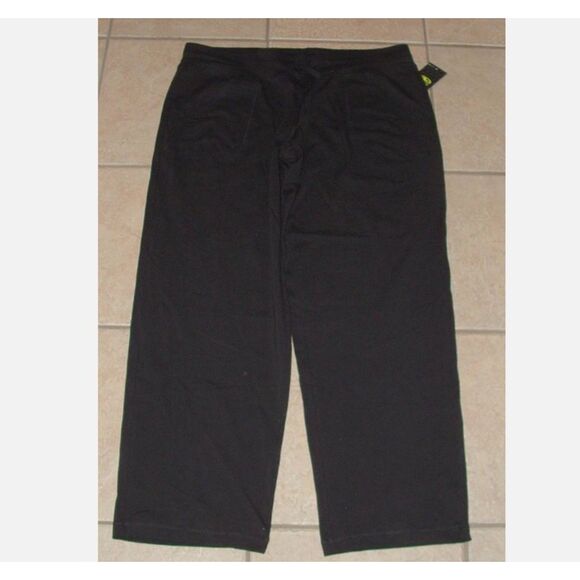 BUNDLE OF 4 Black Plus Sz 2X 20/22 Elastic Waist Stretchy Pull On Knit Pants - Picture 4 of 5